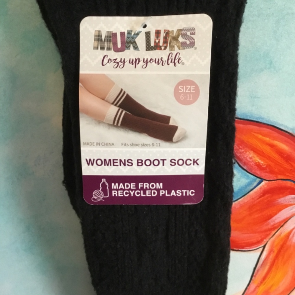 NEW MUK LUKS WOMENS BOOT SOCK SIZE 6-11. - Picture 2 of 2